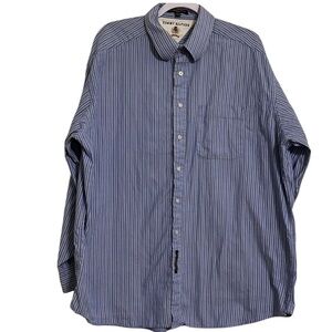 Tommy Hilfiger Men’s Striped Button Down Long Sleeve 17.5 (34-35)